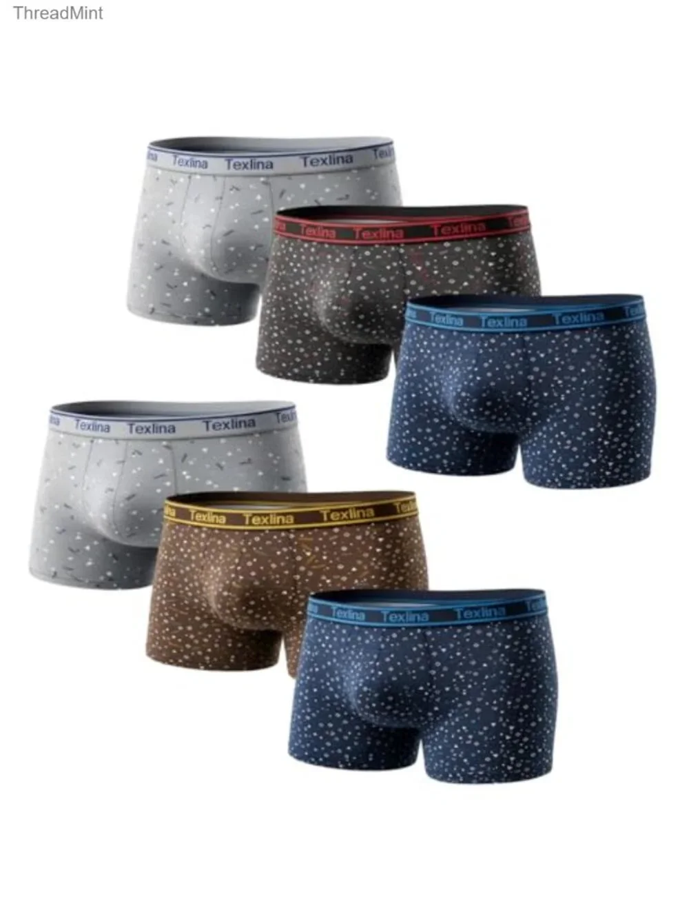 Men's Boxer Briefs Viscose Stretch No Ride Up 6 Pack Underwear